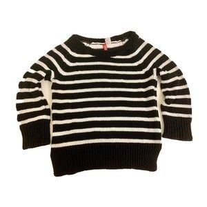 H&M Black White Size 2 Striped Monochrome Jumper Sweater Size XS Extra Small